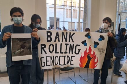 Cut ties and divest from genocide, careers fair protesters tell UCL