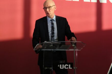 Pat McFadden at UCL East. 09/12/24