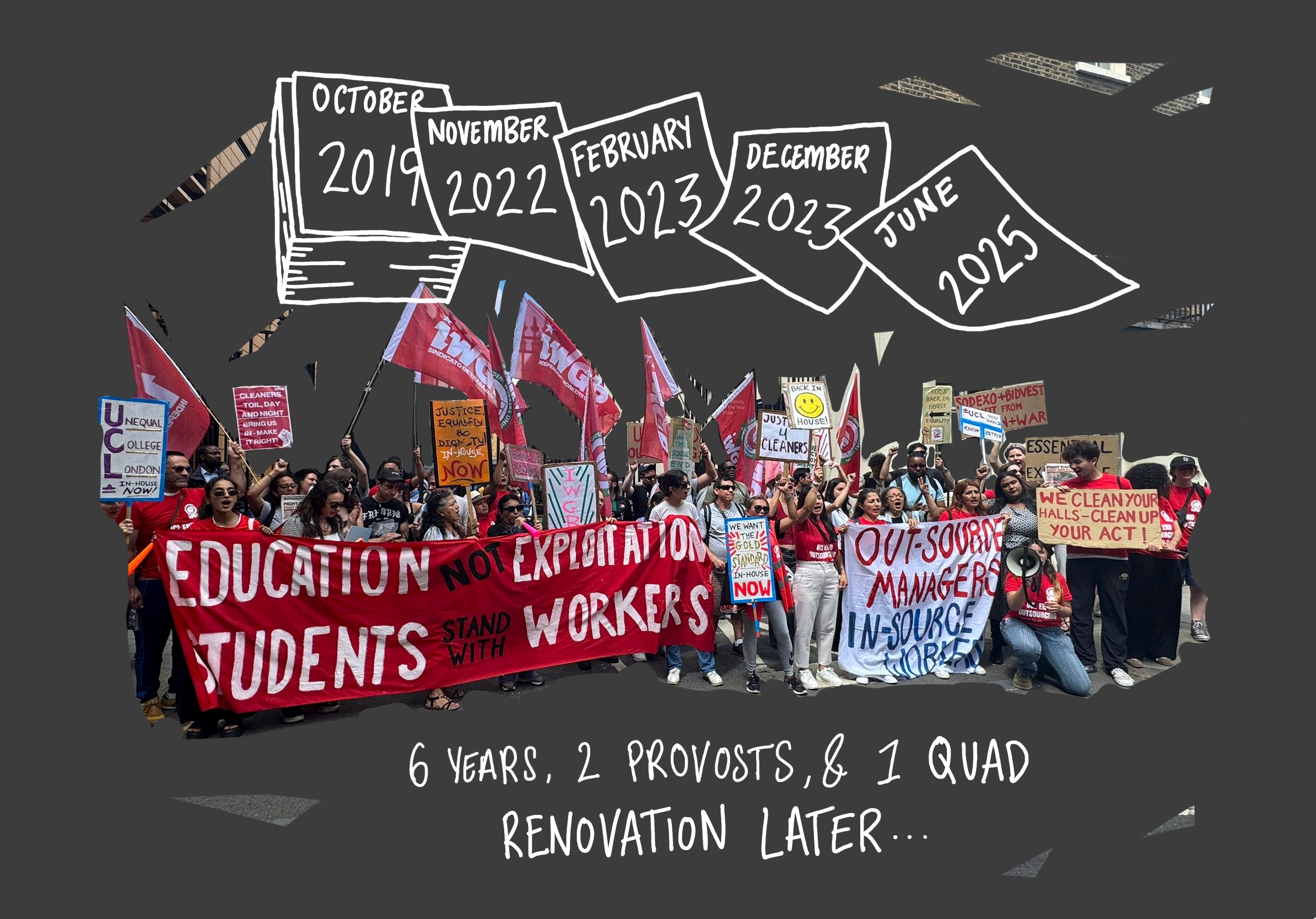 Workers disrupt UCL Open Day in demands for end to outsourcing